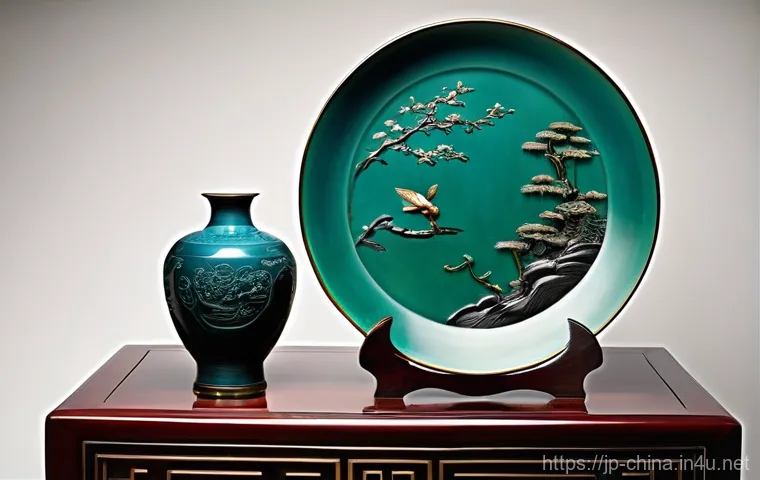 중국 고대 무덤 발굴 유물 - **Prompt:** A close-up shot of an archaeologist's gloved hands meticulously brushing away loose eart...