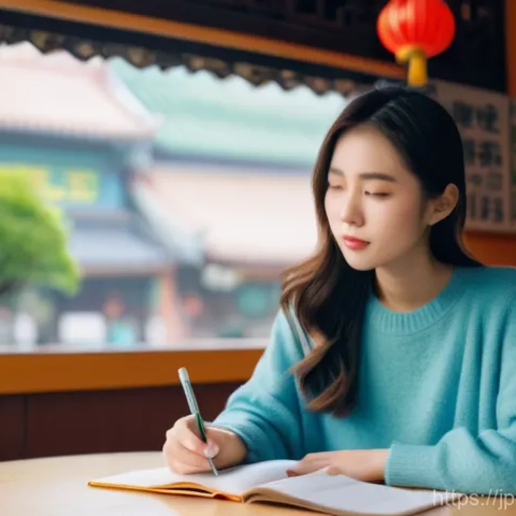 중국 만다린과 광둥어 차이 - **Prompt 1: The Cantonese Learner's Journey**
    "A candid, medium shot of a young adult Japanese w...